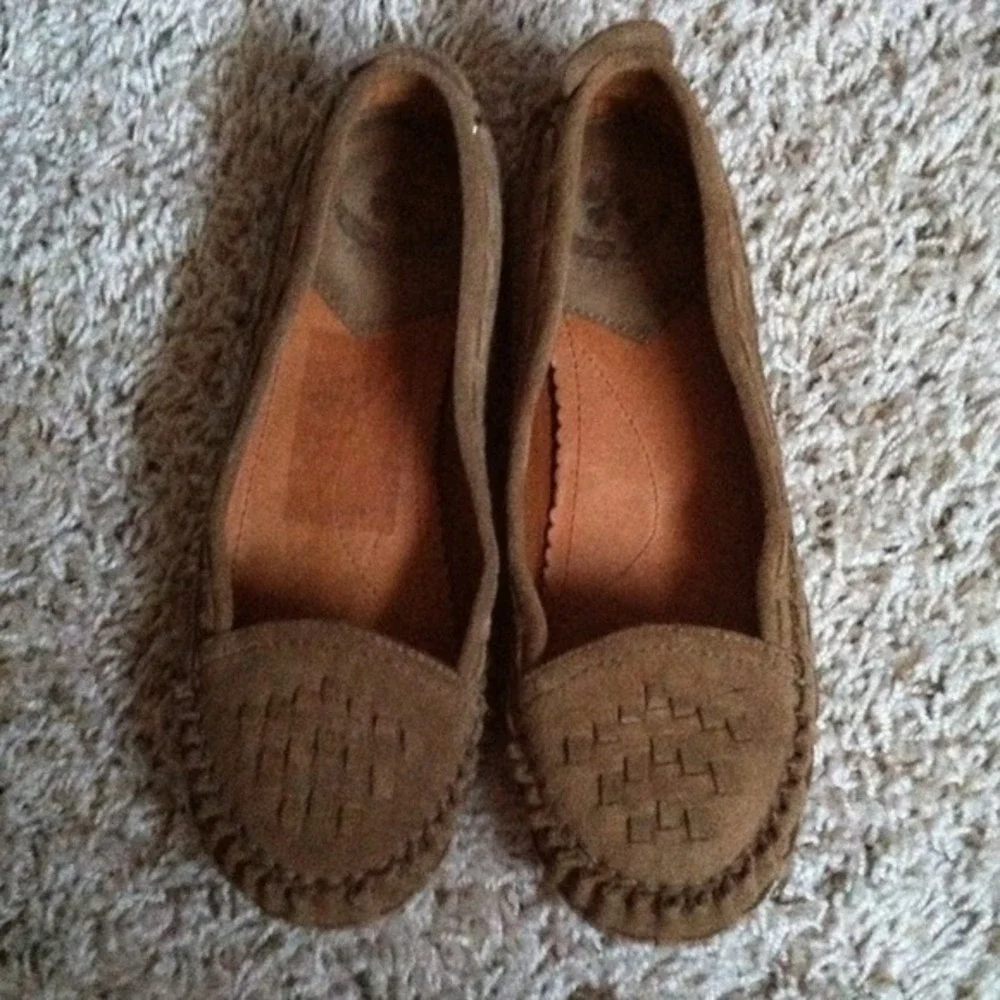 Lucky Brand Brown Slip Ons 5.5
